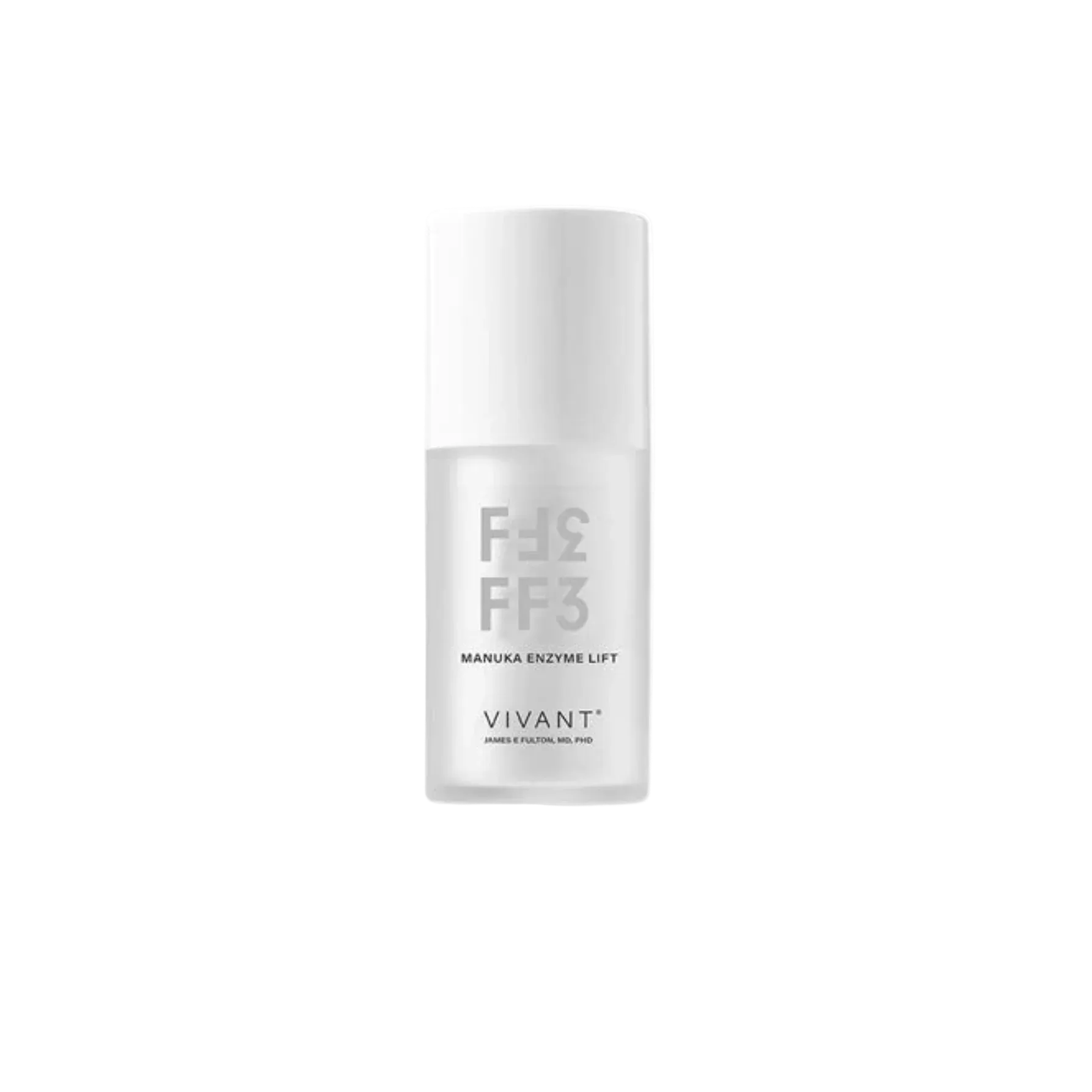 Vivant Manuka enzyme lift in a frosted white pump bottle