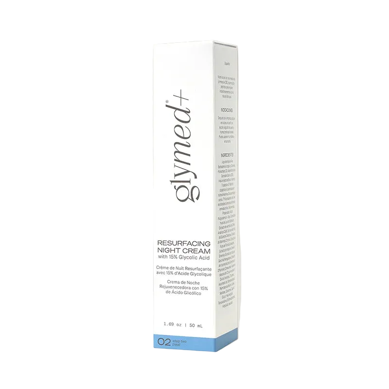 Glymed+ resurfacing night cream packaging 