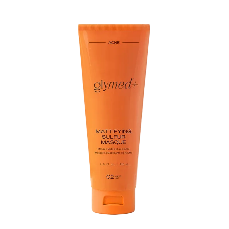 Orange tube of glymed+ Mattifying Sulfur Masque 