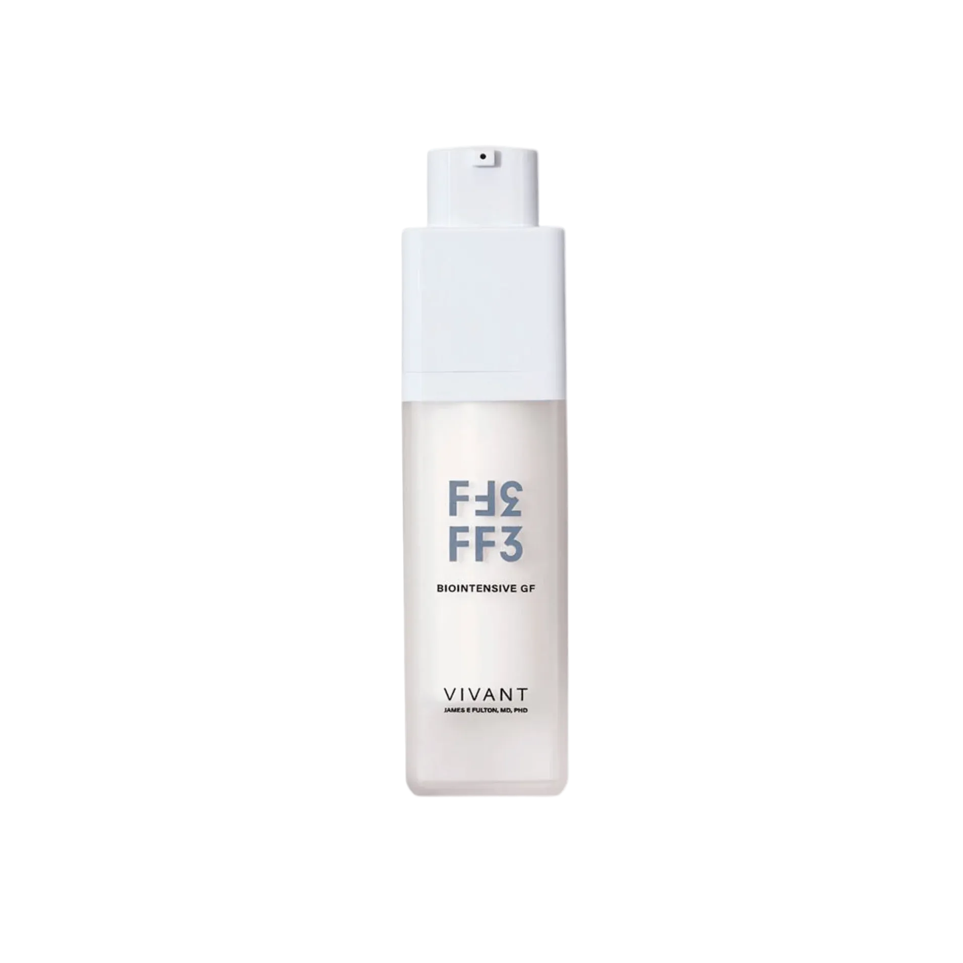Vivant FF3 Intensive GF in a frosted white bottle with pump dispenser