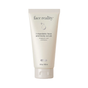 Face Reality mandelic face and body scrub in a white tube