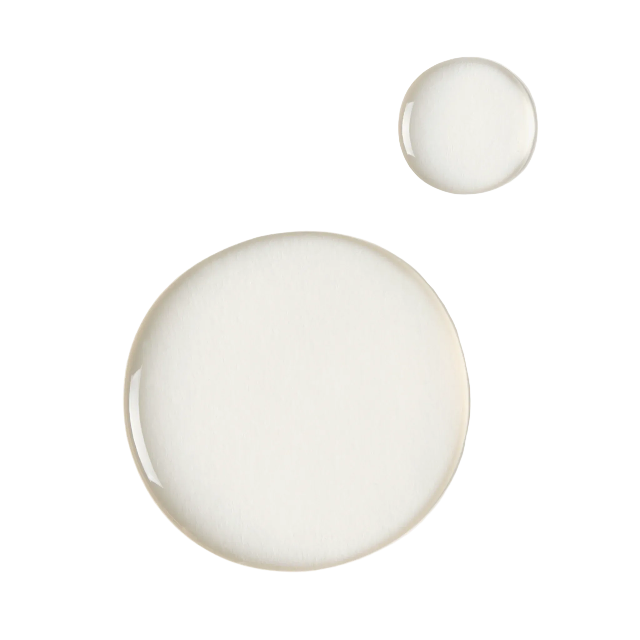Two clear drops of mandelic acid serum