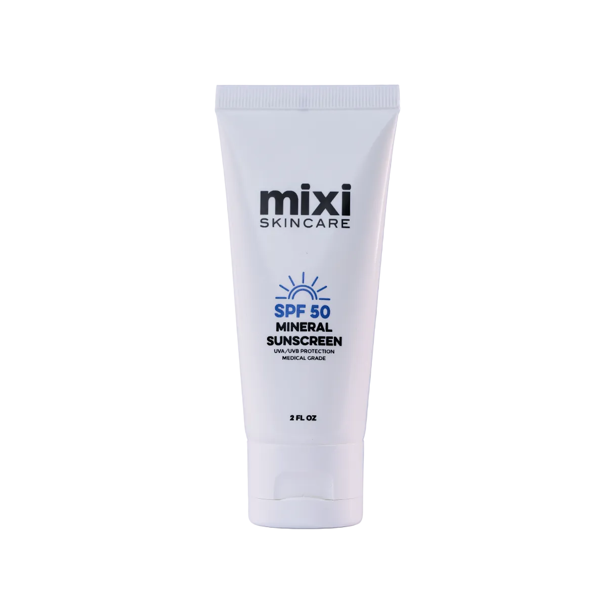 Tube of Mixi Skincare sunscreen