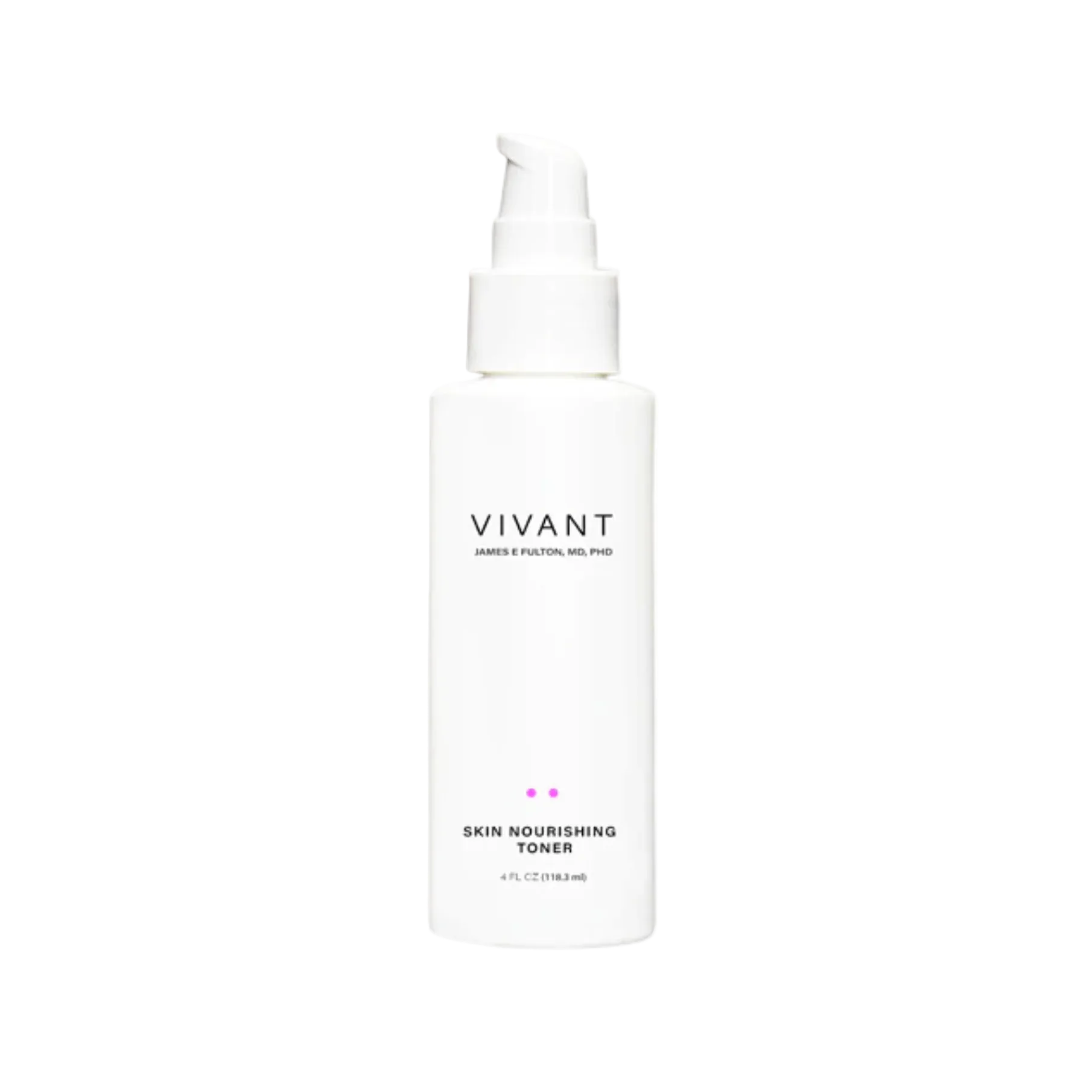 White pump bottle of Vivant Skin Nourishing Toner