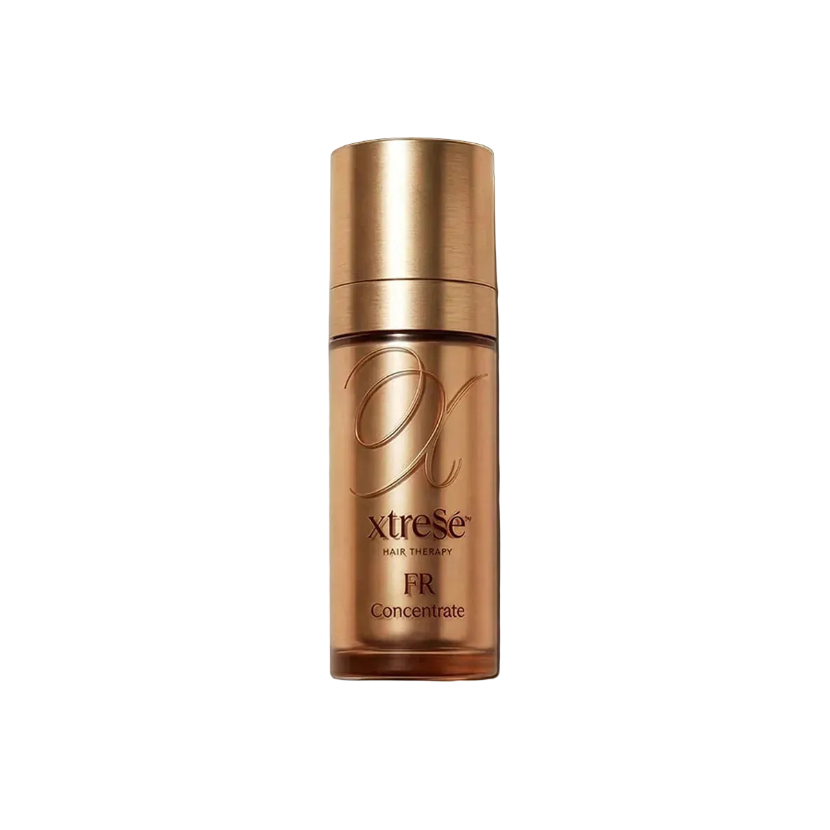 Bronze bottle of xtresse FR Concentrate on a transparent background